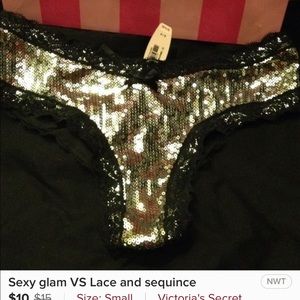 VS Victoria Secret panty Sequins Lace sexy